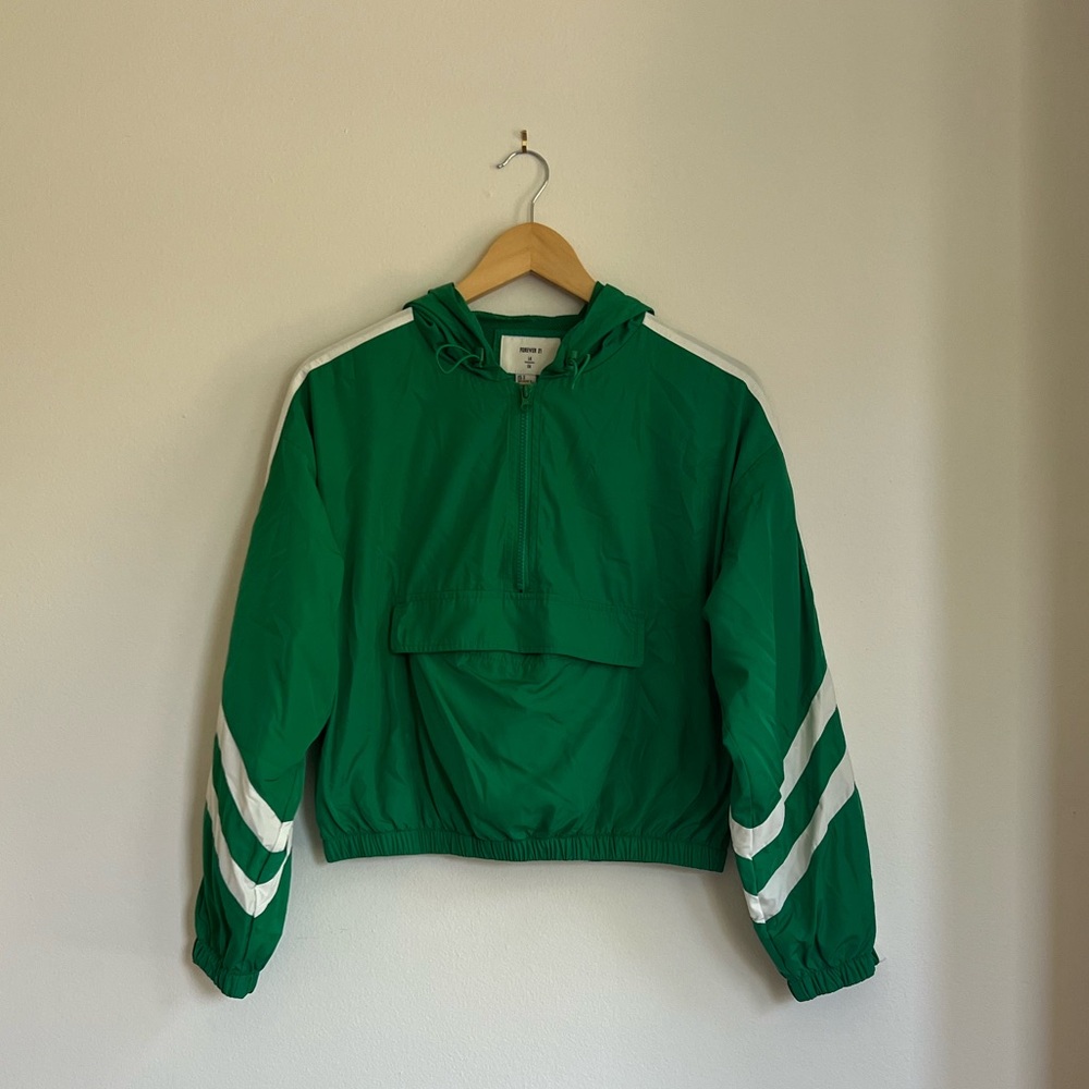 Forever 21 Cropped Windbreaker Pullover